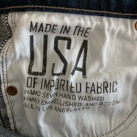 Blue jeans 7 For ALL Mankind jeans straight leg size 30/28 adjustable waste - Picture 13 of 14